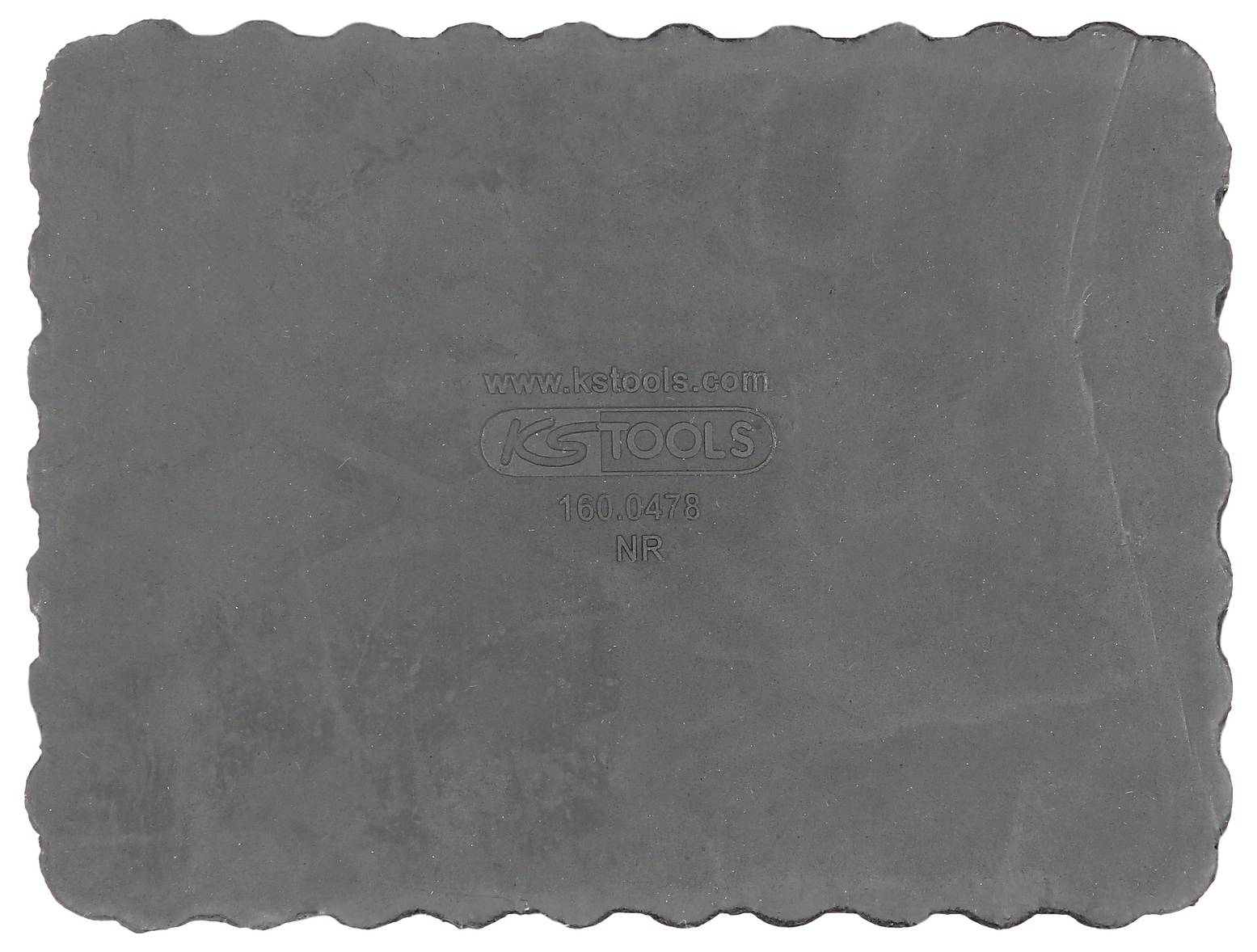 Gummipatch von KS Tools, rechteckig mit gewelltem Rand.
