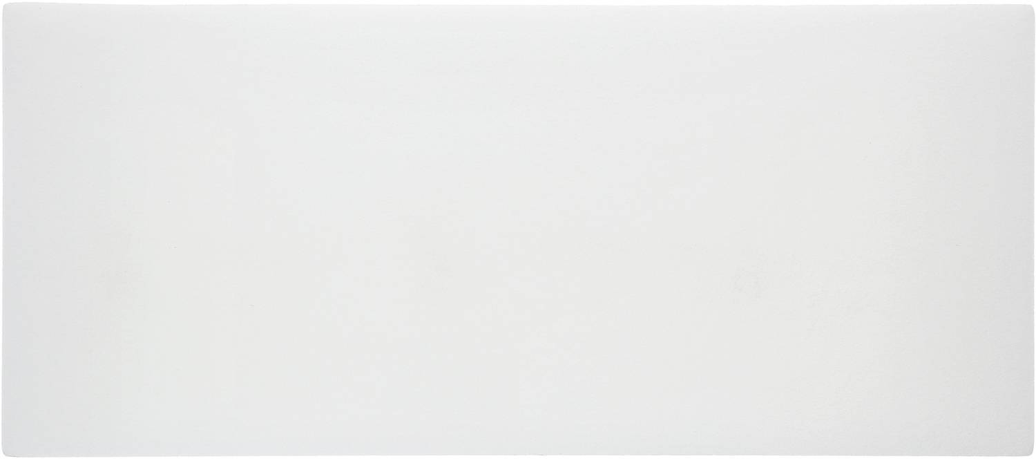 Eine leere weiße rechteckige Fläche, möglicherweise dekorativ oder als Hintergrund gedacht.