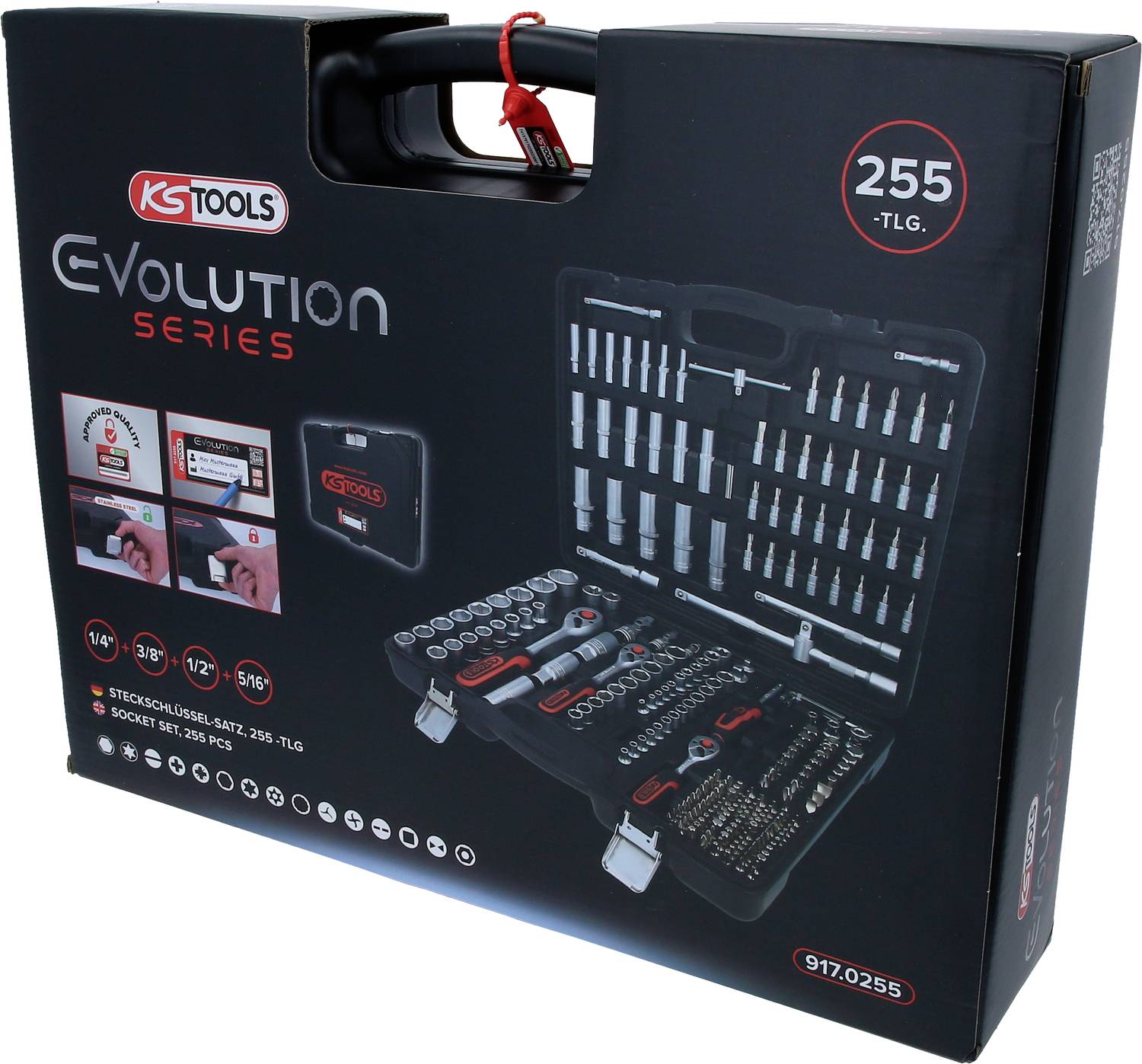 KS Tools 917.0255 Steckschlüsselsatz 1/4", 3/8", 1/2" 917.0255