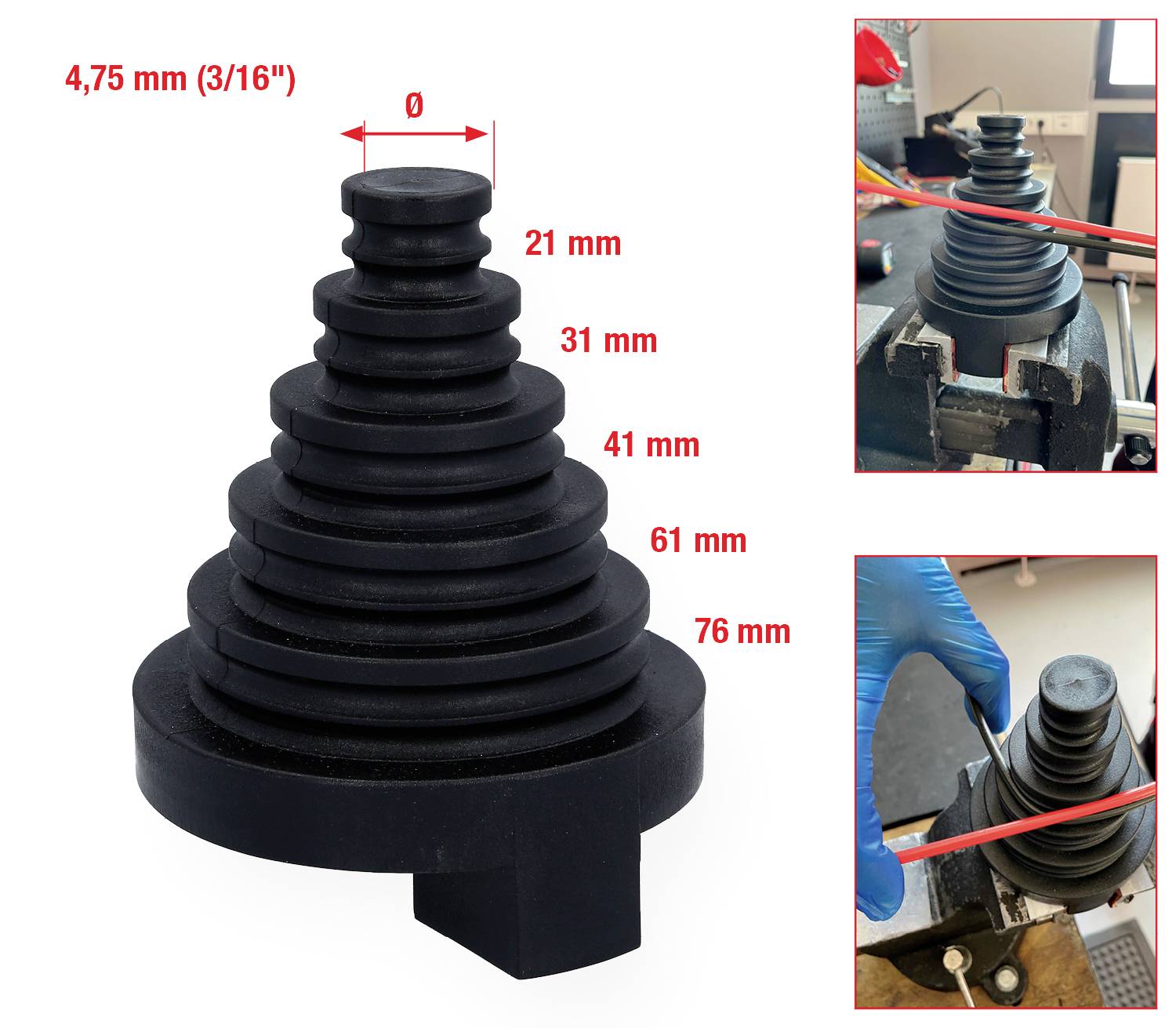 KS Tools 120.1006 Bremsleitungs-Biegewerkzeug, 4,75mm (3/16“)