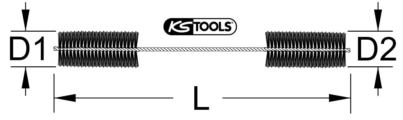 KS Tools 150.1762 Flexible Reinigungsbürste