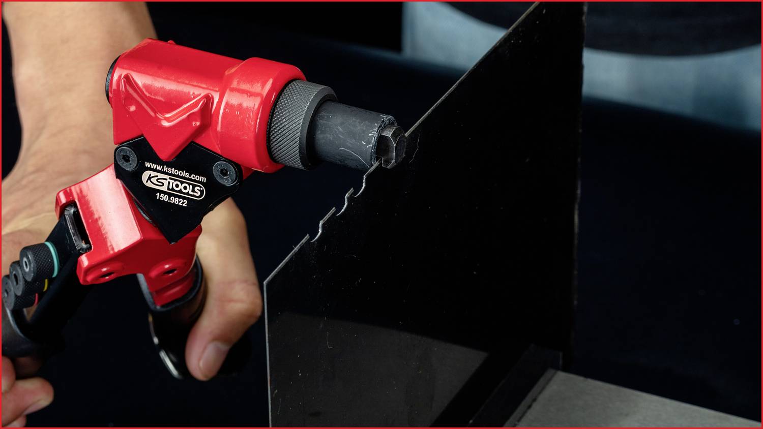 KS Tools 150.9820 3 in 1 Handnietzangen-Satz, drehbar, 12-tlg