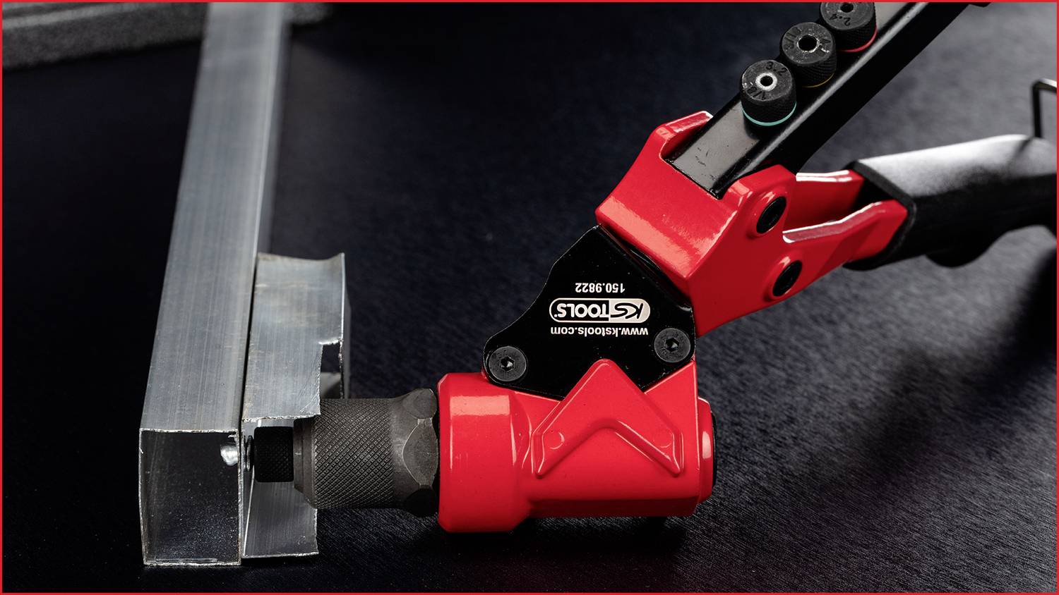 KS Tools 150.9820 3 in 1 Handnietzangen-Satz, drehbar, 12-tlg