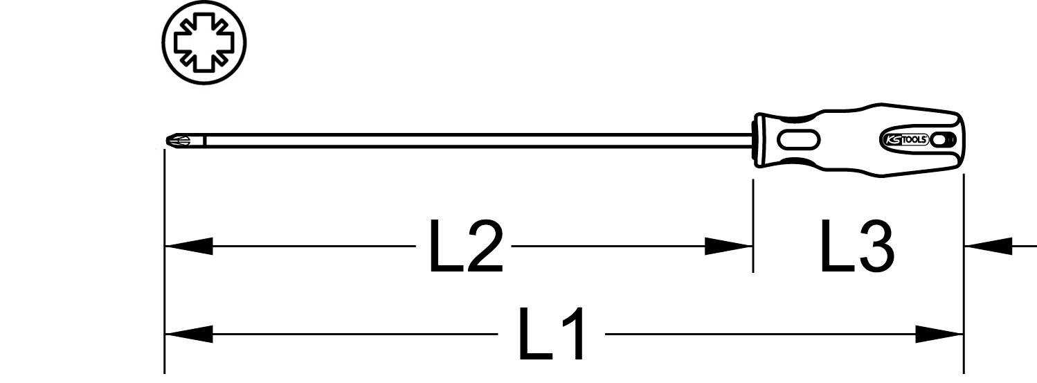 KS Tools 159.1155 159.1155 Kreuzschlitz-Schraubendreher PZ 0