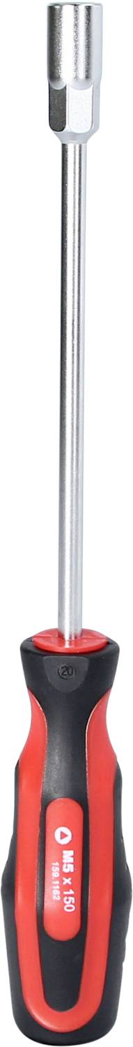 Schraubendreher mit rotem und schwarzem Griff, geeignet für Heimwerkerarbeiten.