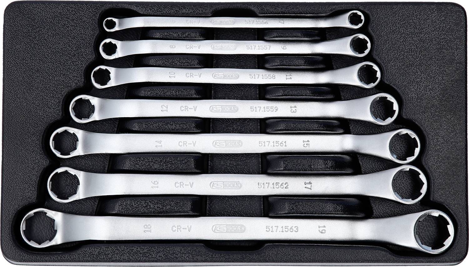 KS Tools 517.1555 517.1555 Doppel-Ringschlüssel Schlüsselweite (Metrisch) 6 - 19mm