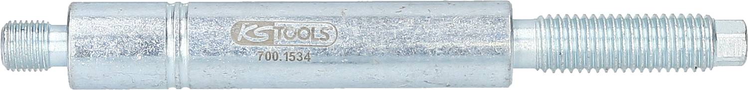 Metallwerkzeug, zylindrisch, mit Gewinden an beiden Enden. In der Mitte befindet sich das Logo und der Text 'KSTools Nr. 700.1534'.