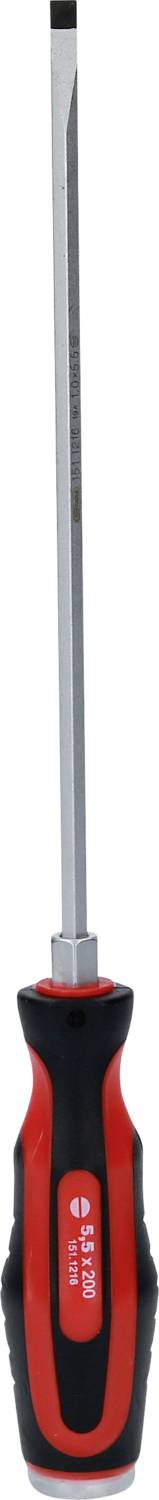 KS Tools 151.1216 Schlitz-Schraubendreher Klingenbreite: 5.5mm DIN 5265, DIN 3120, DIN ISO 1174