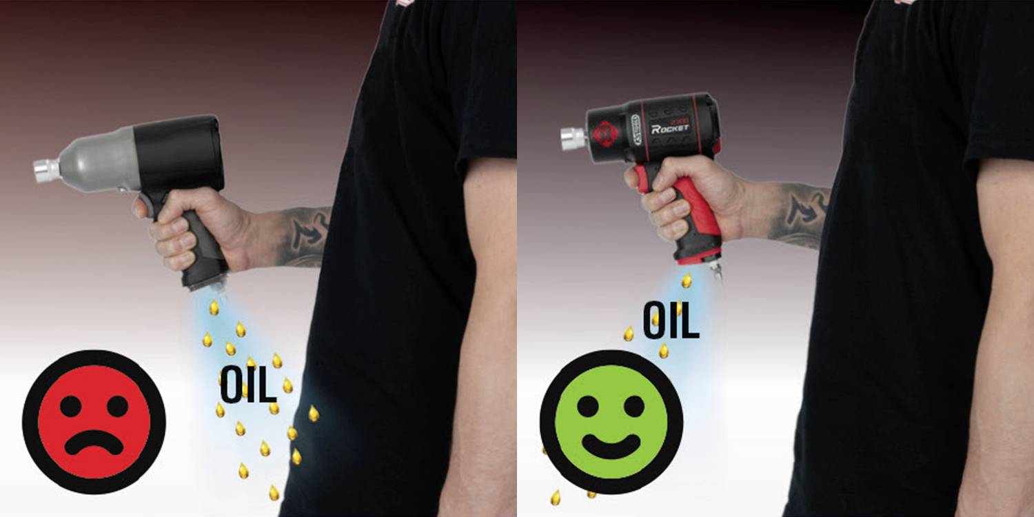 Bild zeigt zwei Hände, die jeweils eine Ölsprühflasche halten. Links ein rotes trauriges Gesicht, rechts ein grünes glückliches Gesicht.