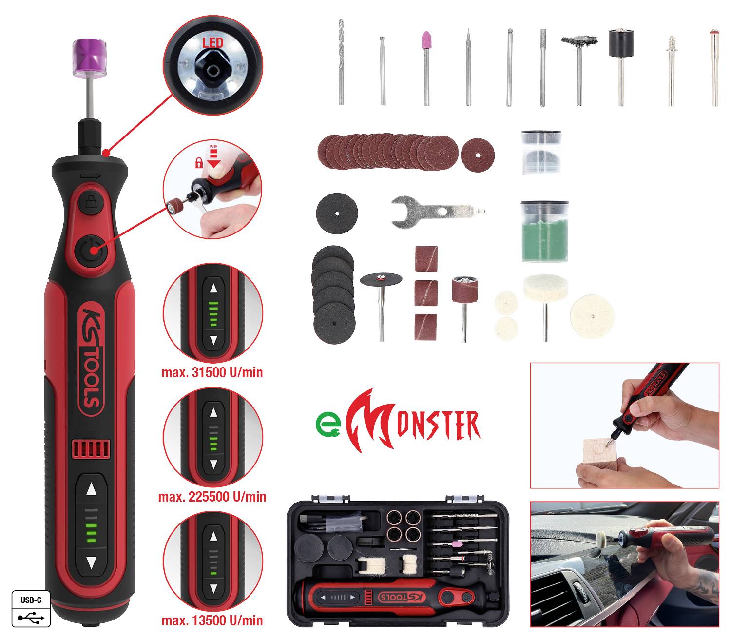 KS Tools 515.3990 515.3990 Akku-Multifunktionswerkzeug 7.2V 1Ah Anzahl mitgelieferte Akkus 1