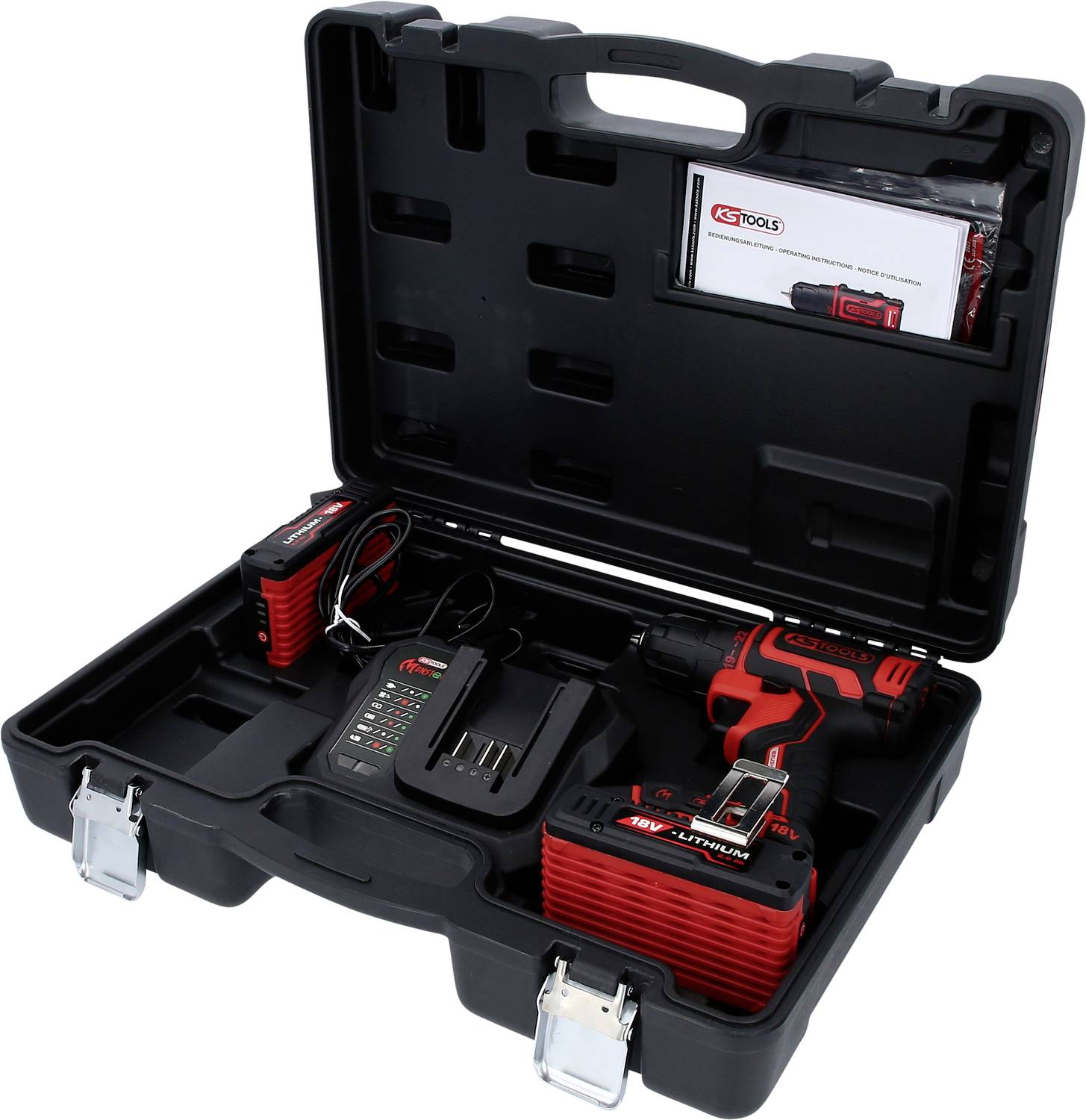 KS Tools 515.6400 Akku-Bohrschrauber 18V 2Ah Li-Ion