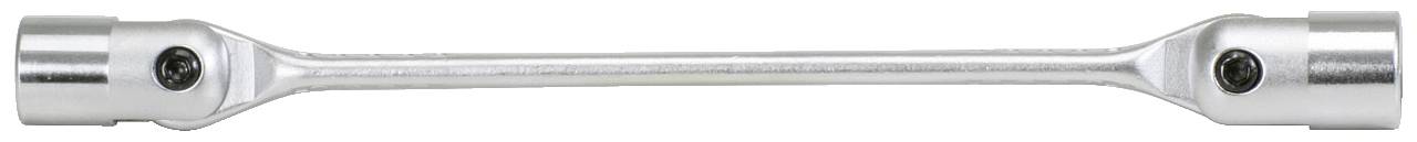 Ein silberner, doppelseitiger Werkzeugadapter mit runden Enden, der mutmaßlich als Verlängerung für Schraubenschlüssel oder Ratschen dient.