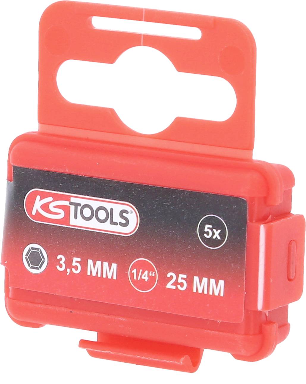 KS Tools 911.8397 Sechskant-Bit Werkzeugstahl vernickelt 5St.