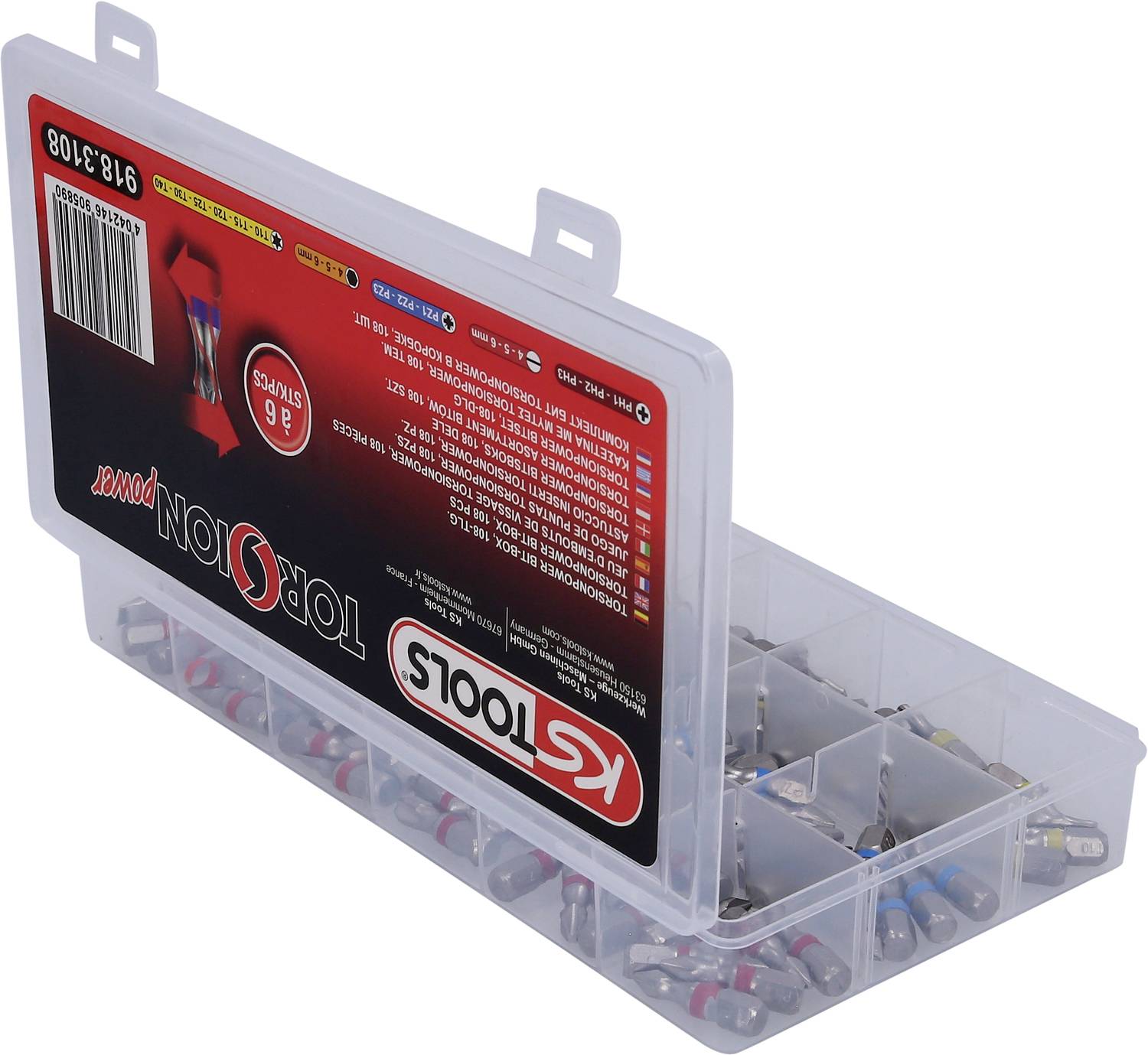 KS Tools 918.3108 918.3108 Bit-Set 1/4" (6.3 mm)