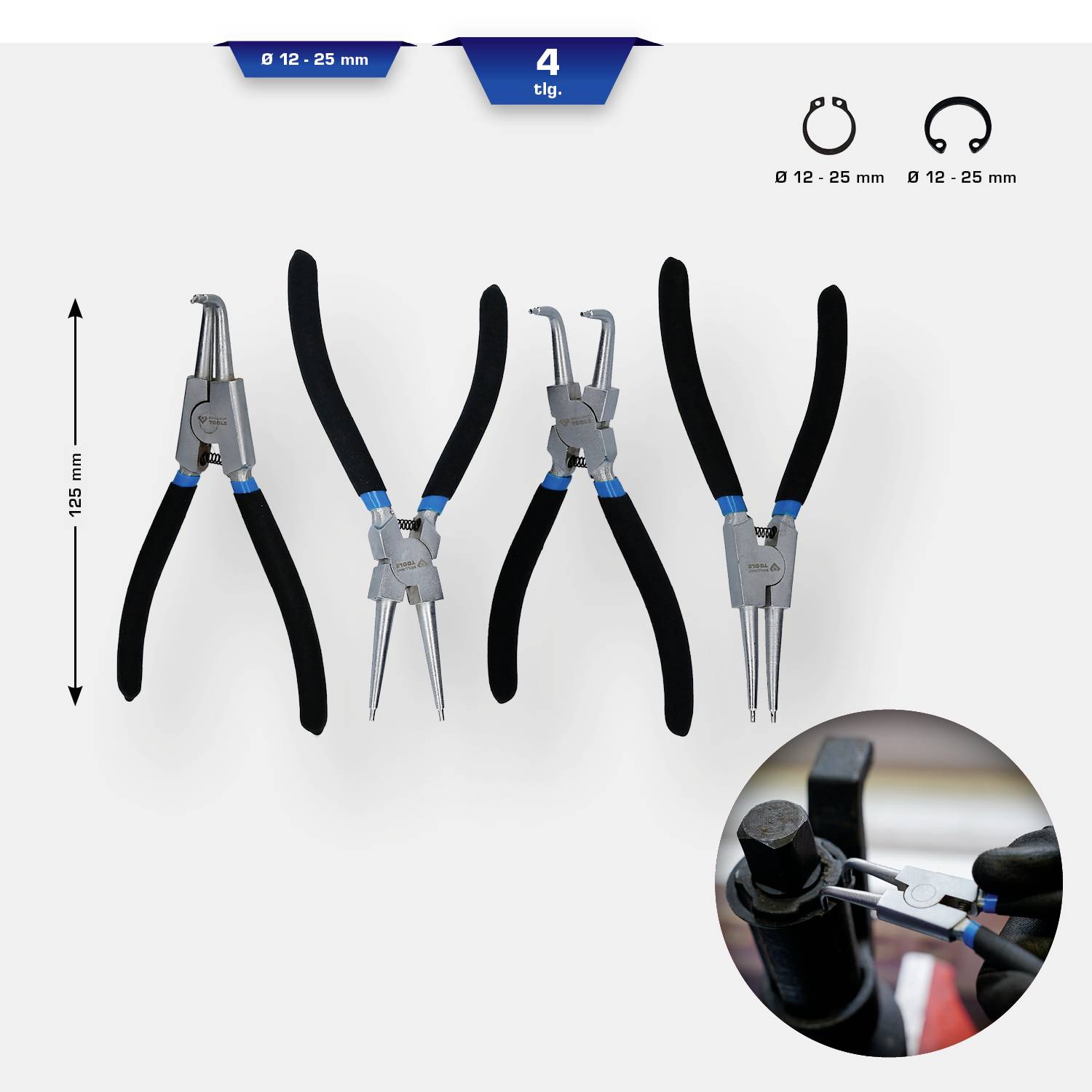 Brilliant Tools BT067900 Seegeringzangen-Set