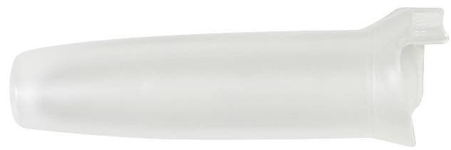 Ein transparentes Kunststoff-Eppendorf-Röhrchen, häufig in Laboren zur Aufbewahrung von Proben oder kleinen Flüssigkeitsmengen verwendet.