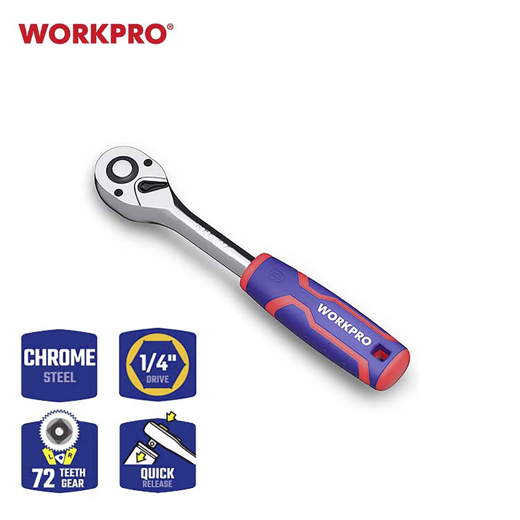 WorkPro WP271010 Umschaltknarre 1/4" (6.3 mm) 152mm