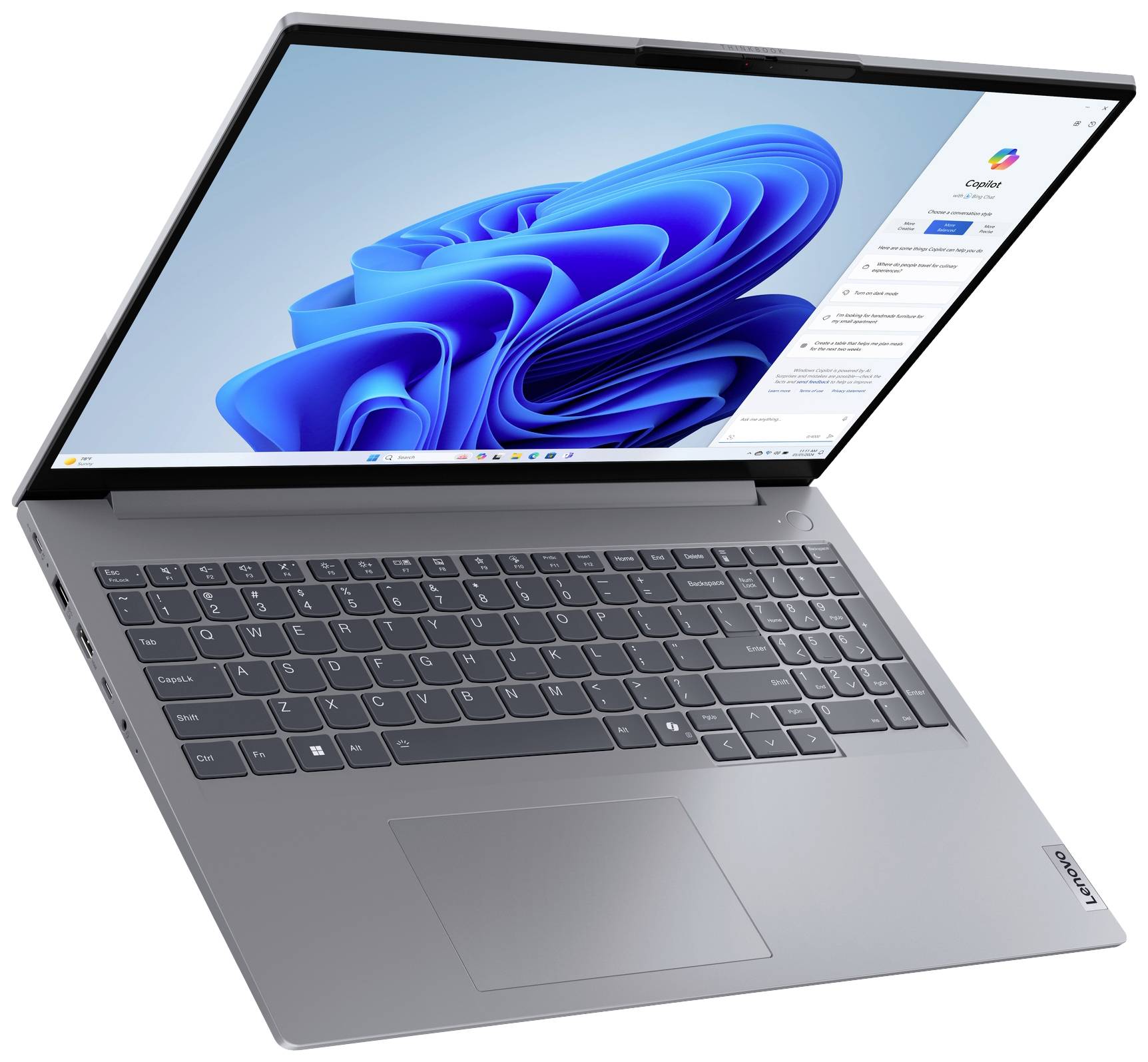 Lenovo Notebook ThinkBook 16 G7 IML 40.6cm (16 Zoll) WUXGA Intel® Core™ Ultra 5 125U 8GB RAM 256GB SSD Deutsch, QWERTZ Intel®