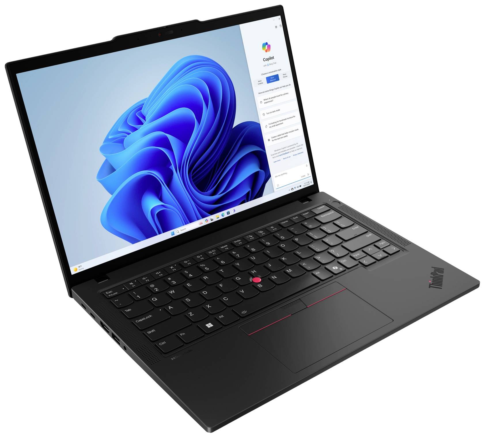 Lenovo Notebook ThinkPad T14 35.6 cm (14 Zoll) WUXGA AMD Ryzen 5 Pro 8540U 16 GB RAM 512 GB SSD Deutsch, QWERTZ Schwarz 21MC0009GE