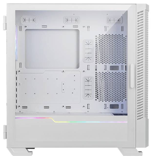 MSI MPG Velox 100R Midi-Tower PC-Gehäuse Weiß 3 Vorinstallierte LED Lüfter, 1 Vorinstallierter LED Lüfter, Seitenfenster