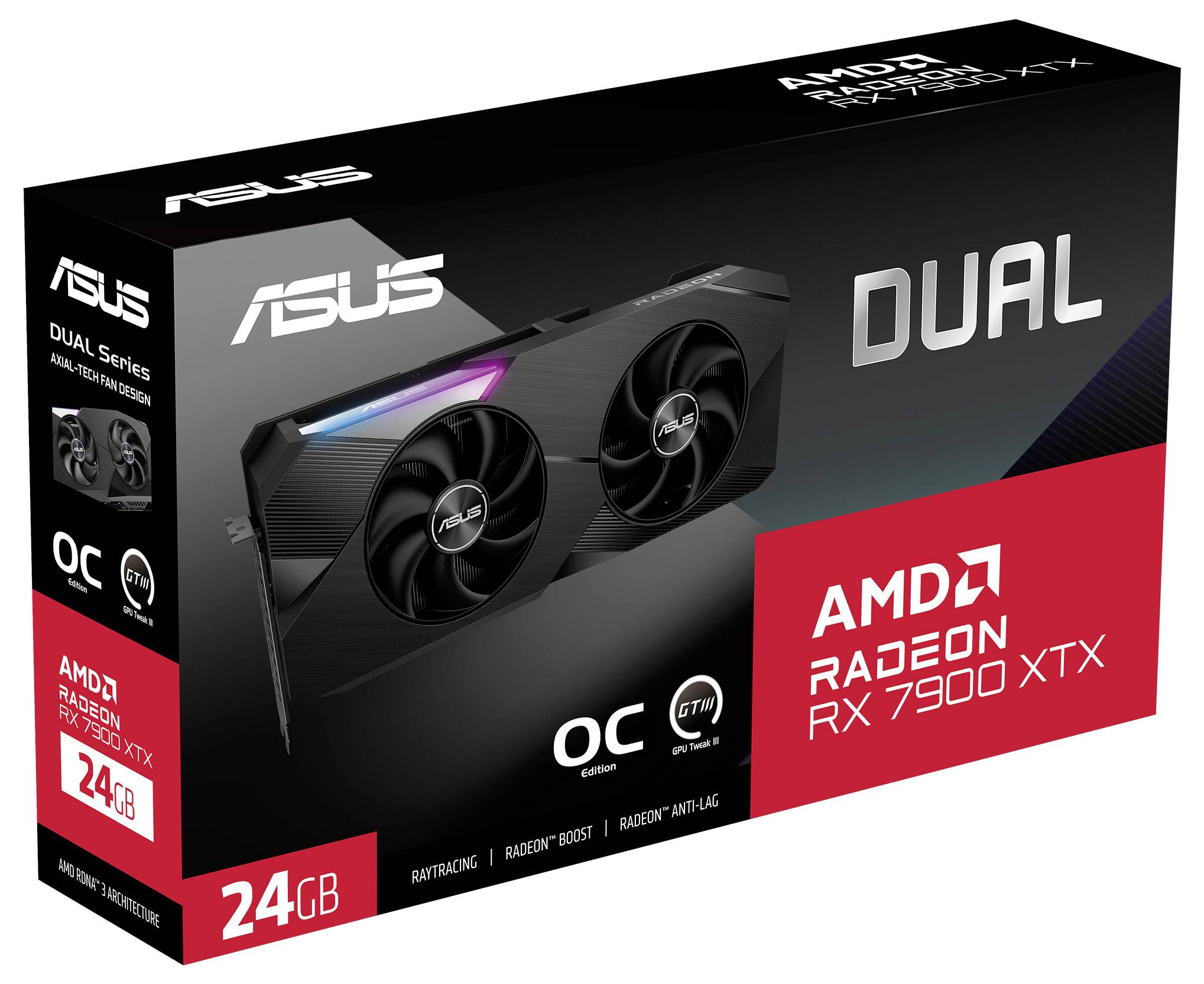 Asus Grafikkarte AMD Radeon RX 7900 XTX DUAL OC 24 GB GDDR6-SDRAM PCIe x16 HDMI®, DisplayPort Übert