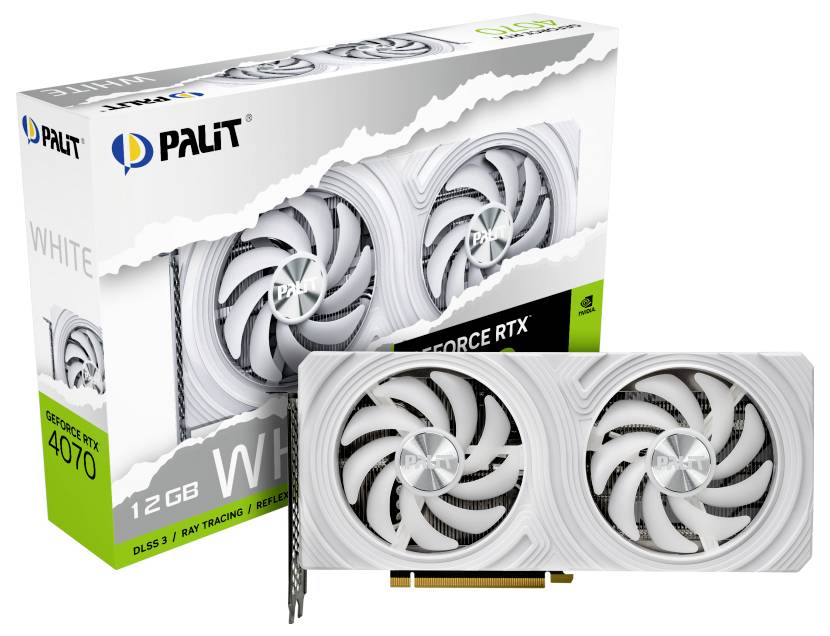 Palit Grafikkarte Nvidia GeForce RTX 4070 Dual White Edition 12GB 