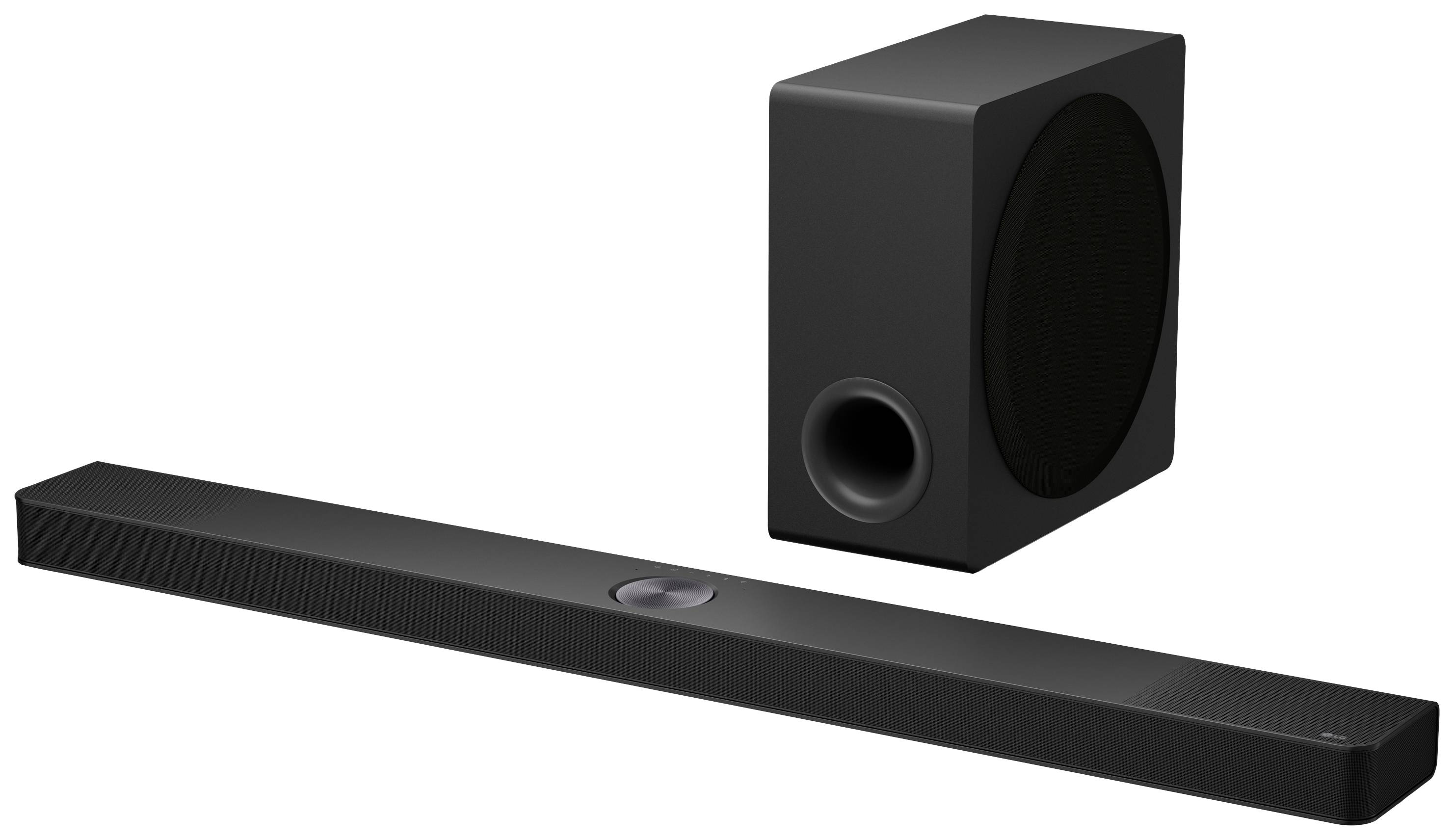 LG Electronics DS90TY.DDEULLK Soundbar Schwarz inkl. kabellosem Subwoofer, Dolby Atmos®, High-Resolution Audio, Wandbefestigung