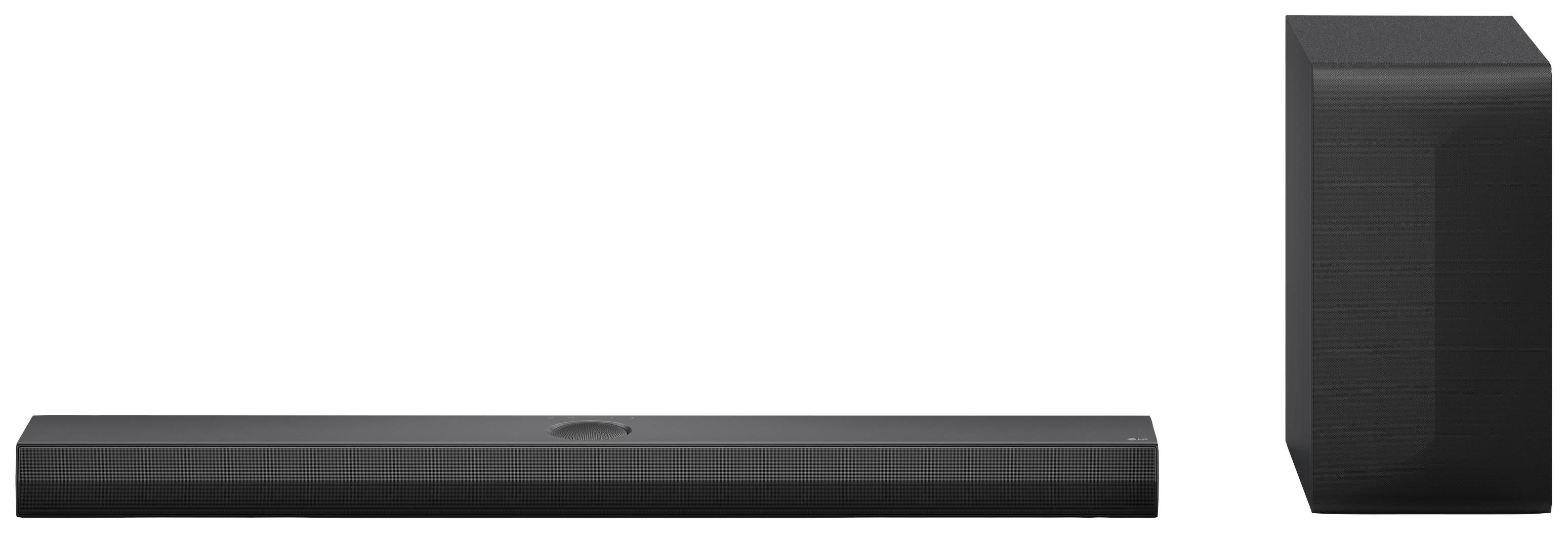 LG Electronics DS70TY.ADEULLK Soundbar Schwarz inkl. kabellosem Subwoofer, Dolby Atmos®, High-Resolution Audio, Wandbefestigung