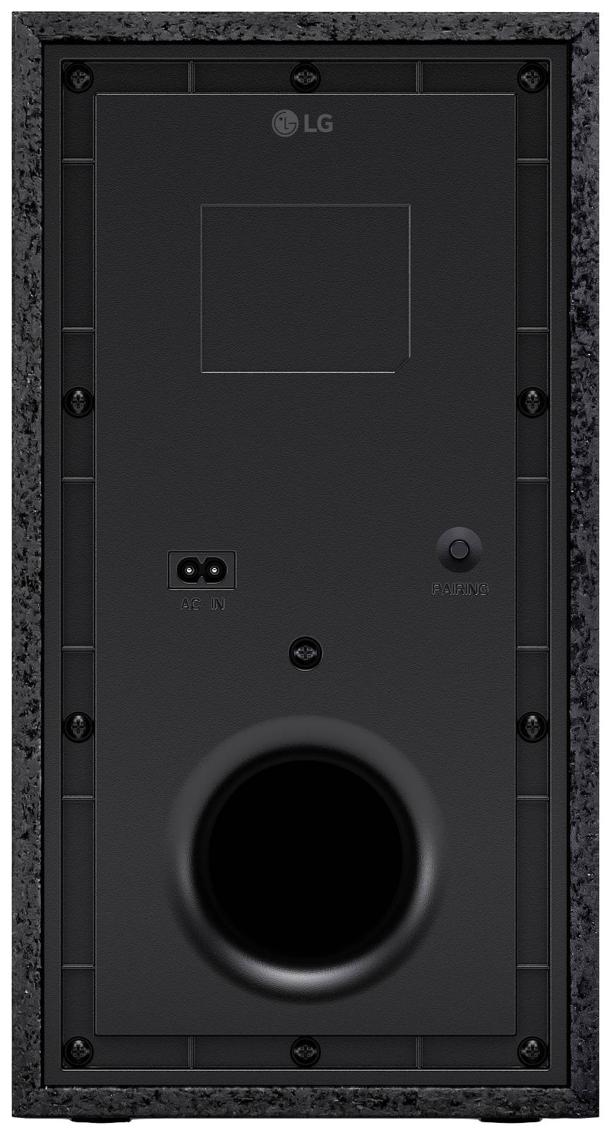 LG Electronics DS70TY.ADEULLK Soundbar Schwarz inkl. kabellosem Subwoofer, Dolby Atmos®, High-Resolution Audio, Wandbefestigung