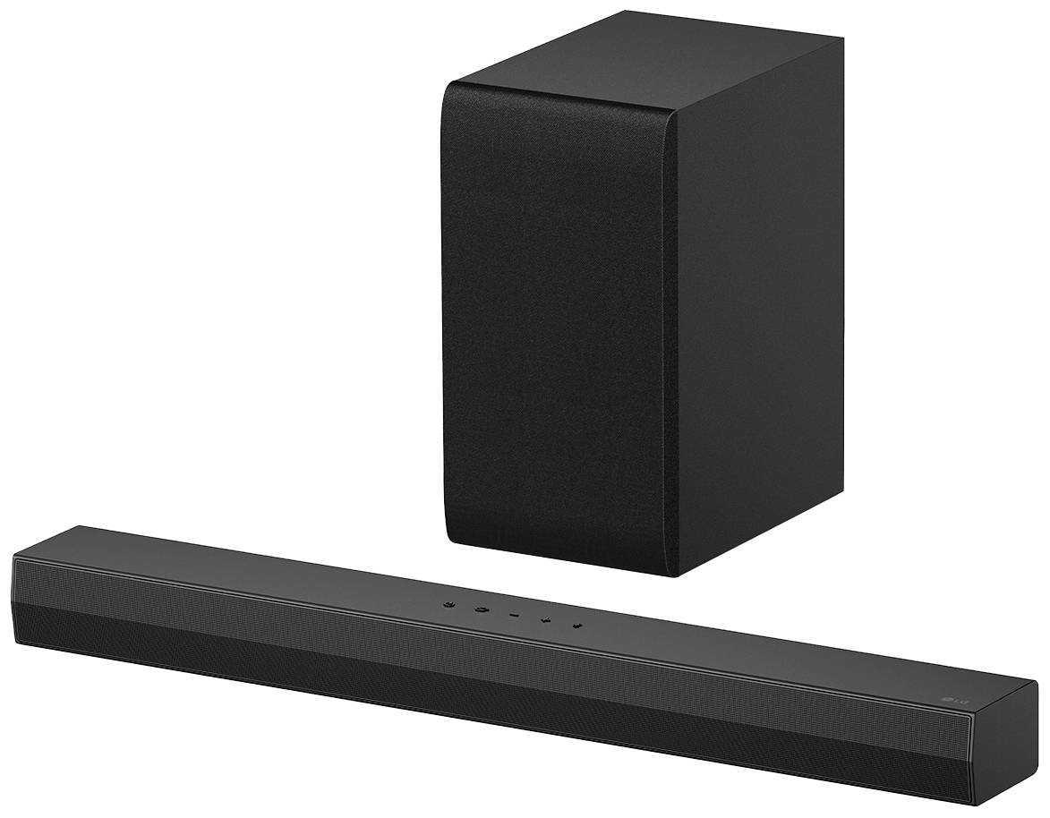 LG Electronics DS40T.DDEULLK Soundbar Schwarz inkl. kabellosem Subwoofer, High-Resolution Audio, Wandbefestigung, Bluetooth®, WLAN