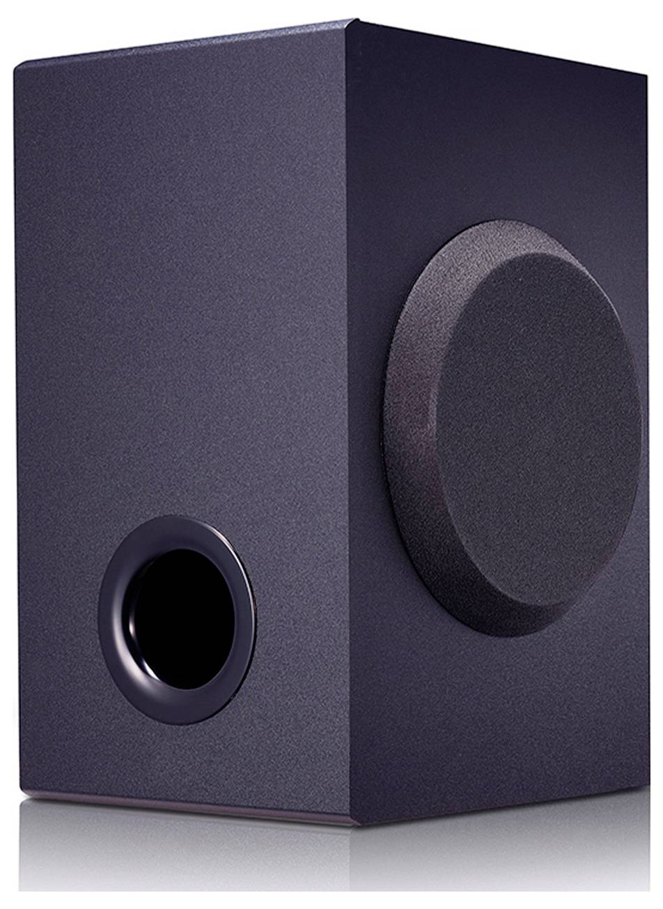 LG Electronics SQC4R.DEUSLLK Soundbar Schwarz inkl. kabellosem Subwoofer, Wandbefestigung, Bluetooth®