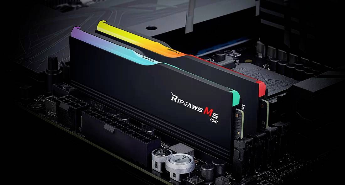 G.Skill Ripjaws M5 RGB PC-Arbeitsspeicher Kit Retail DDR5 48GB 2 x 24GB Non-ECC 5200MHz 288pin DIMM CL40 F5-5200J4040A24GX2-RM5RK