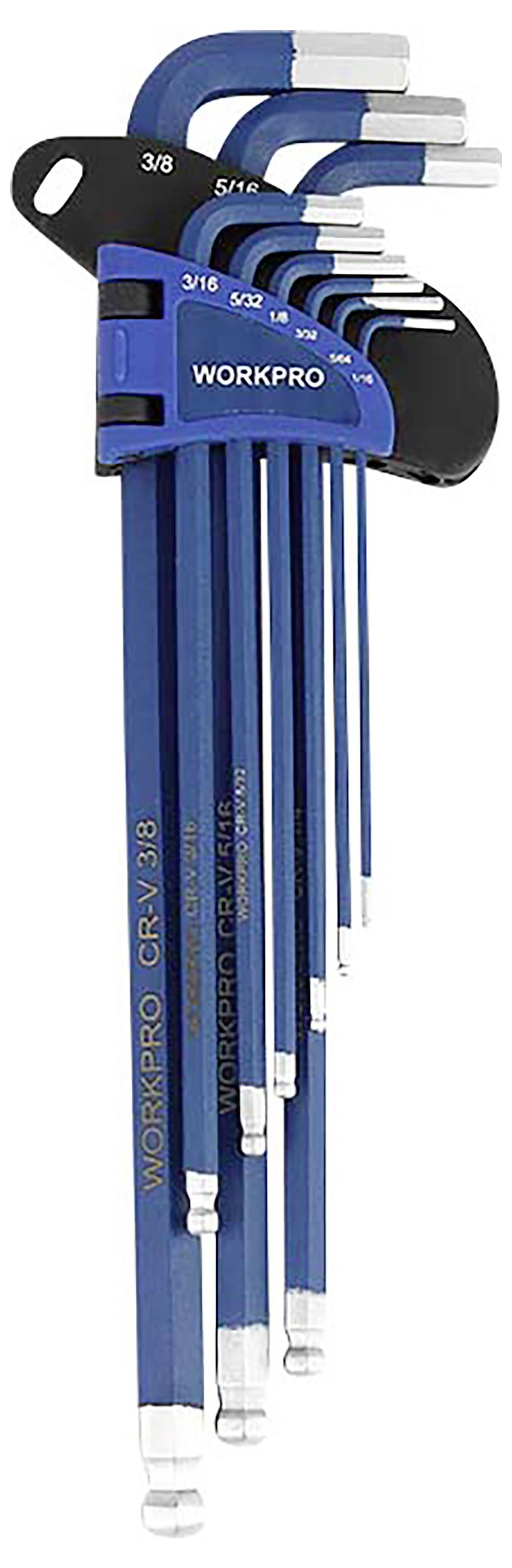 WorkPro Außen-Sechskant, Kugelkopf Schraubendreher-Set 1.5 mm, 2 mm, 2.5 mm, 3 mm, 4 mm, 5 mm, 6 mm, 8 mm, 10mm 1.5 mm, 2 mm, 2.5