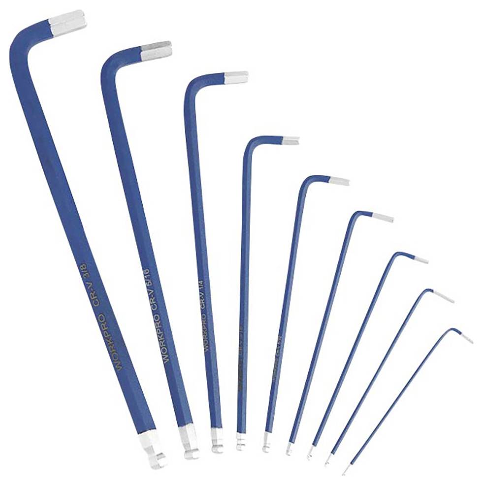 WorkPro Außen-Sechskant, Kugelkopf Schraubendreher-Set 1.5 mm, 2 mm, 2.5 mm, 3 mm, 4 mm, 5 mm, 6 mm, 8 mm, 10mm 1.5 mm, 2 mm, 2.5
