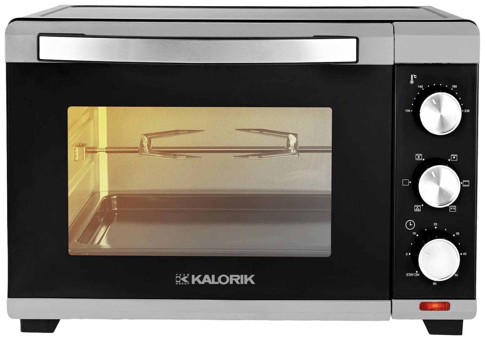 TKG Team Kalorik OT 2012 CR SR Minibackofen mit Grillspieß, Timerfunktion 25l