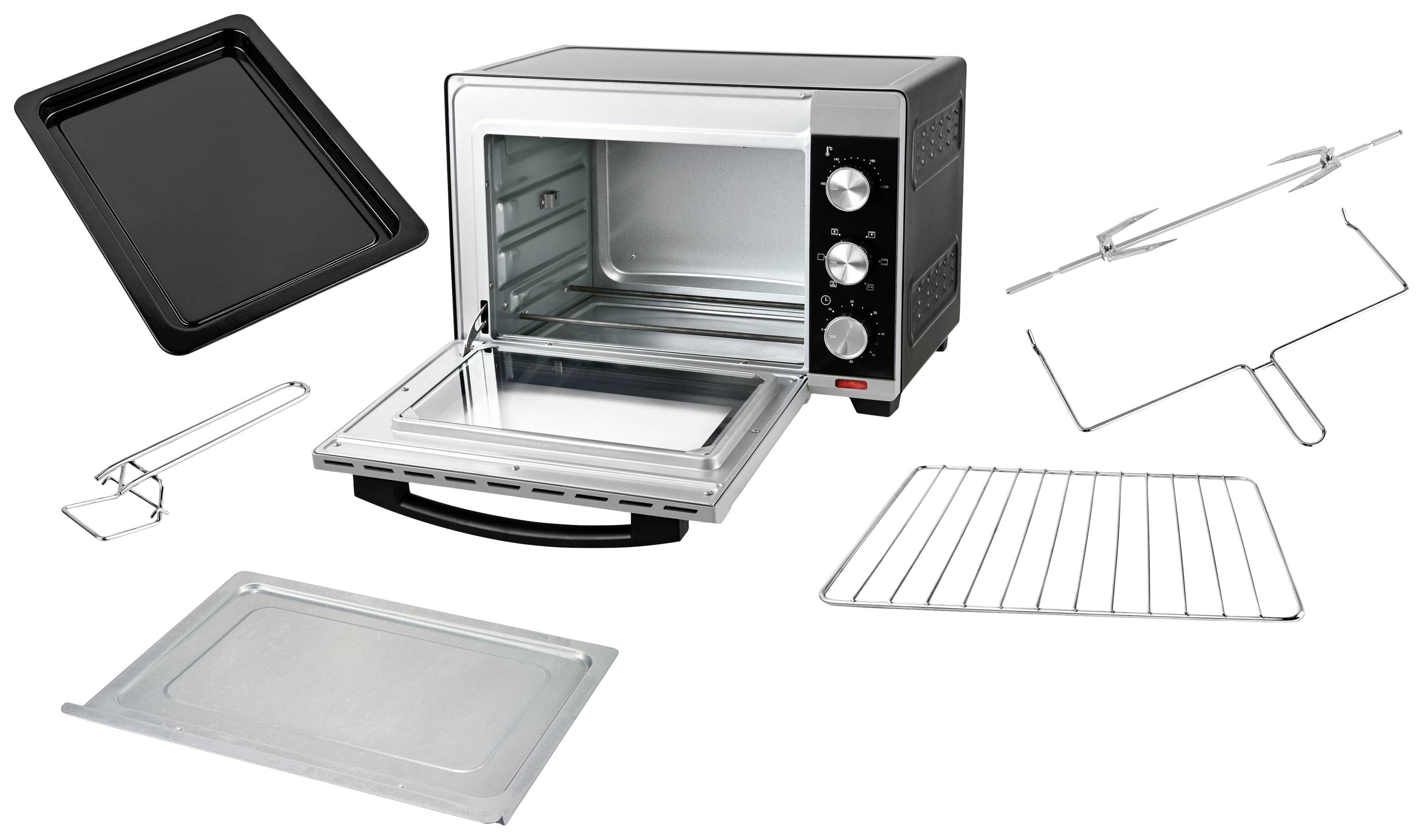 TKG Team Kalorik OT 2012 CR SR Minibackofen mit Grillspieß, Timerfunktion 25l