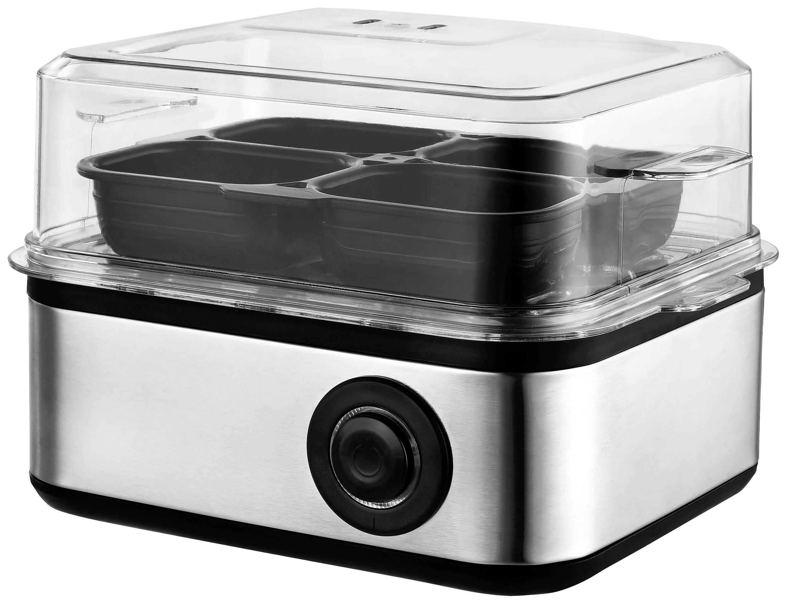 EFBE Schott SC EK 9 Eierkocher 4Pfännchen Schwarz, Edelstahl