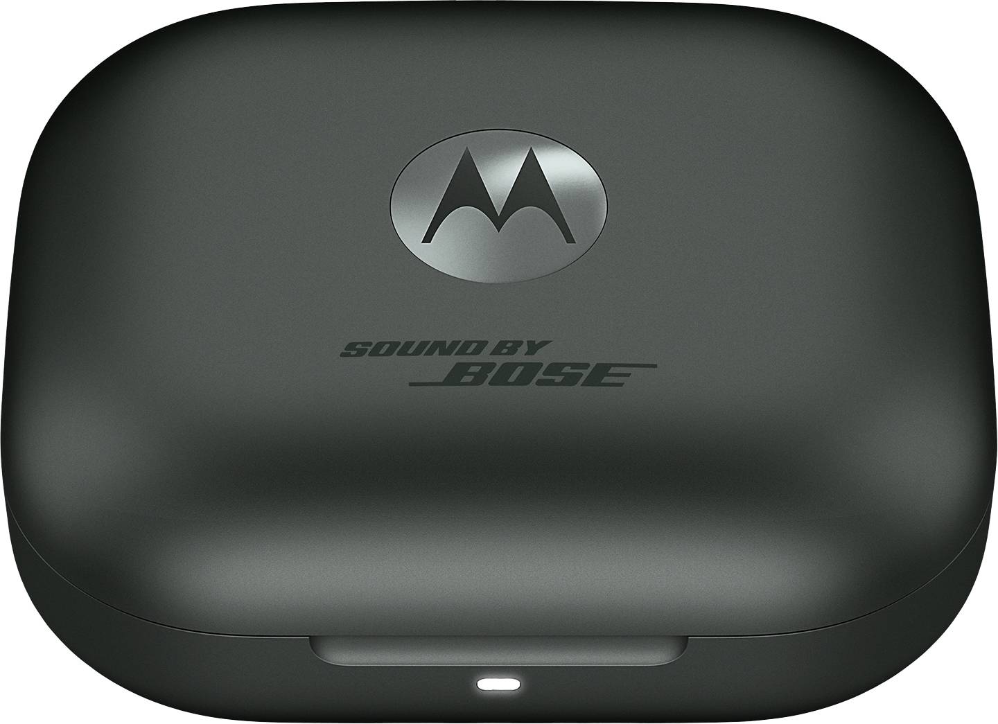 Schwarze Ladehülle mit Motorola-Logo und 'SOUND BY BOSE'-Text auf der Oberseite.