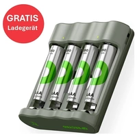 GP "Aktion Gratis Ladegerät" USB-Modell Ladegerät B441 inkl. 4x AAA-Akku Micro (AAA)-Akku NiMH 8 GP "Aktion Gratis Ladegerät" USB-Modell Ladegerät B441 inkl. 4x AAA-Akku Micro (AAA)-Akku NiMH 8