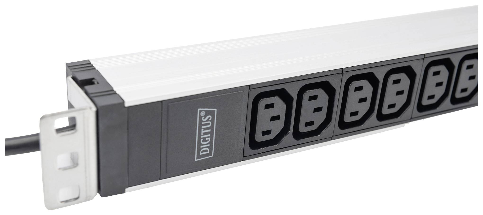 Digitus DN-95426 19 Zoll Netzwerkschrank-Steckdosenleiste 1 HE Kaltgeräte-Steckdose C13 10A Geeignet für Schranktiefe: ab 300mm