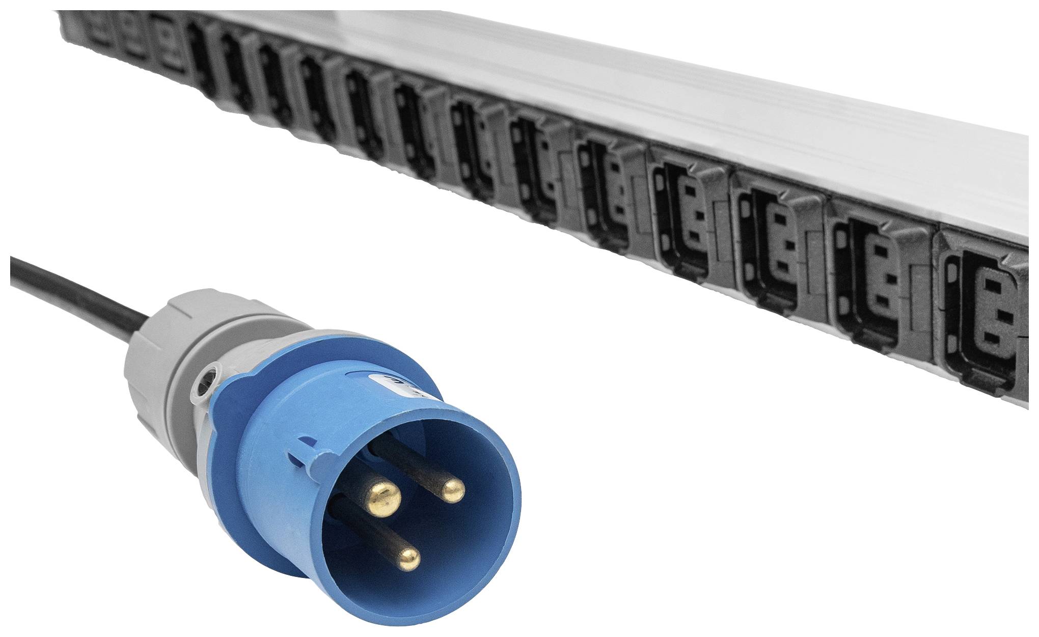 Digitus DN-95450 19 Zoll Netzwerkschrank-Steckdosenleiste Kaltgeräte-Steckdose C13 10A Geeignet für Schranktiefe: ab 300mm Schwarz