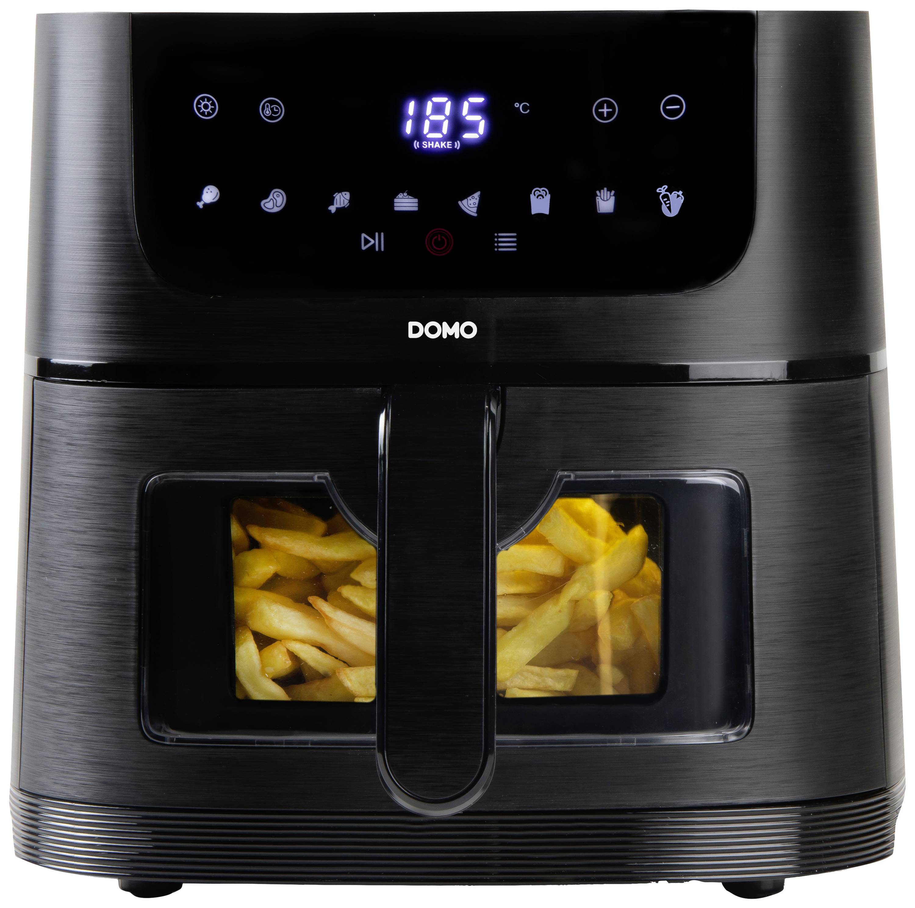 DOMO DO542FR Heißluft-Fritteuse 4 l 1350 W Timerfunktion, mit Display, Überhitzungsschutz, Antihaft