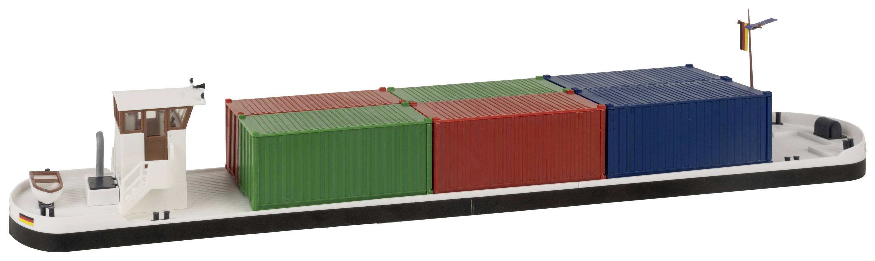 Faller 131013 H0 Schiff Modell Flussfrachter mit Containern