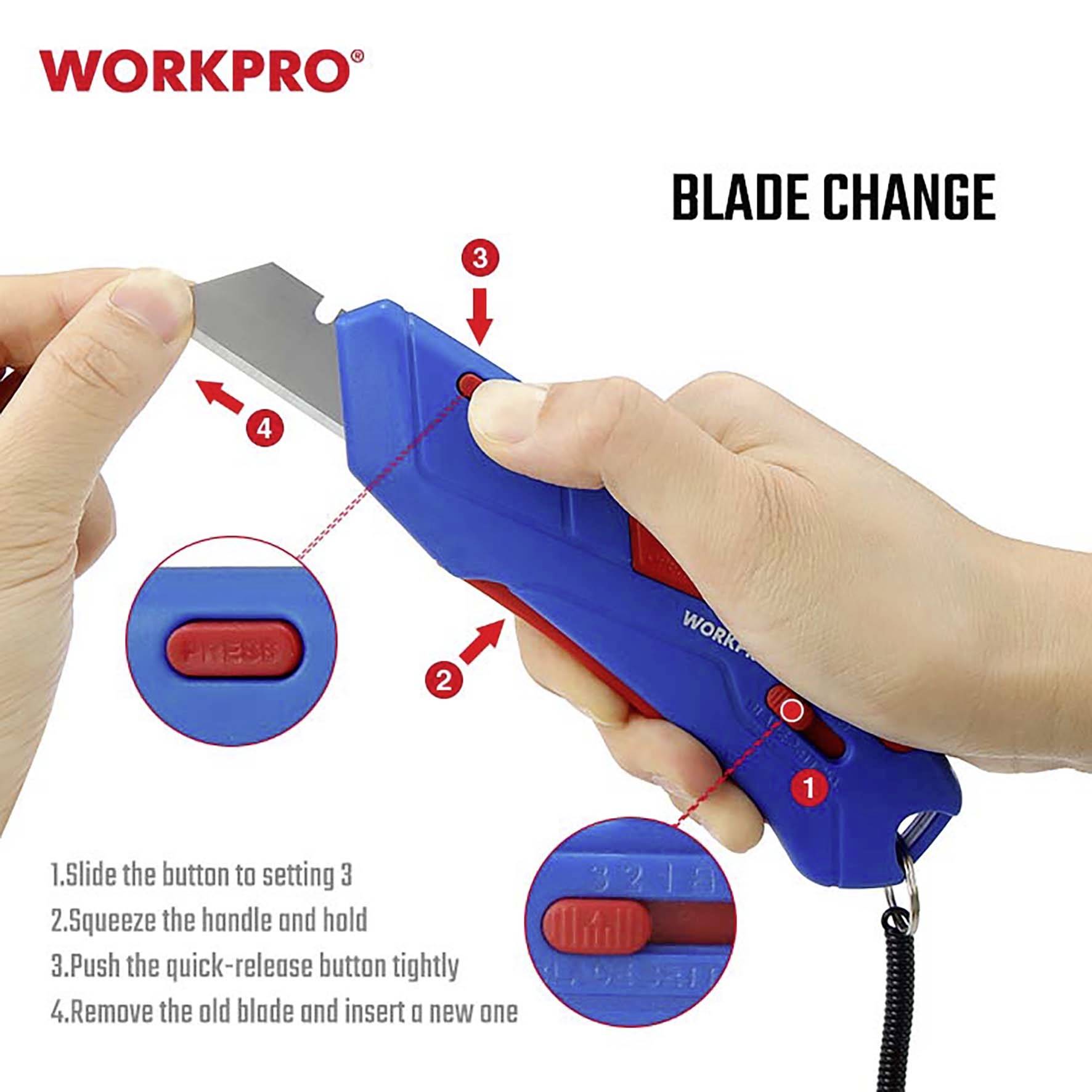 WorkPro WP213010 Sicherheitsmesser 1St.