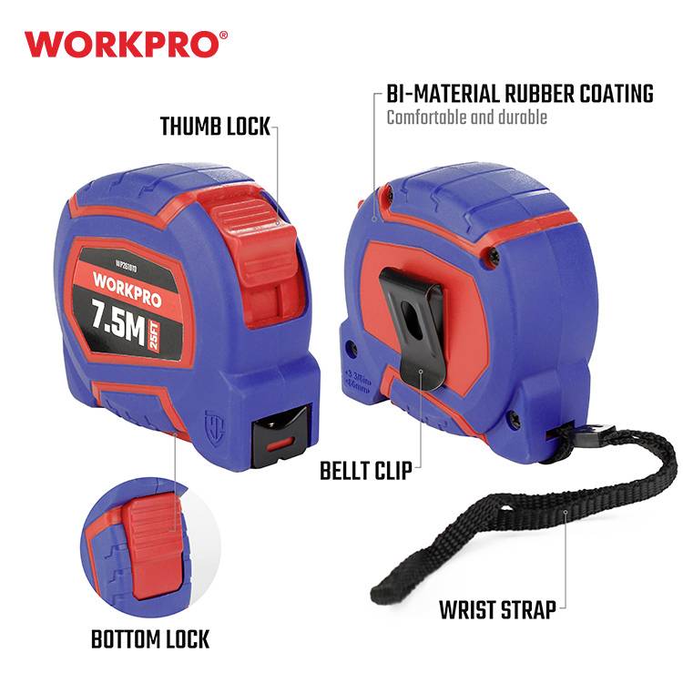 WorkPro WP261010 Maßband 7.5m Nylon