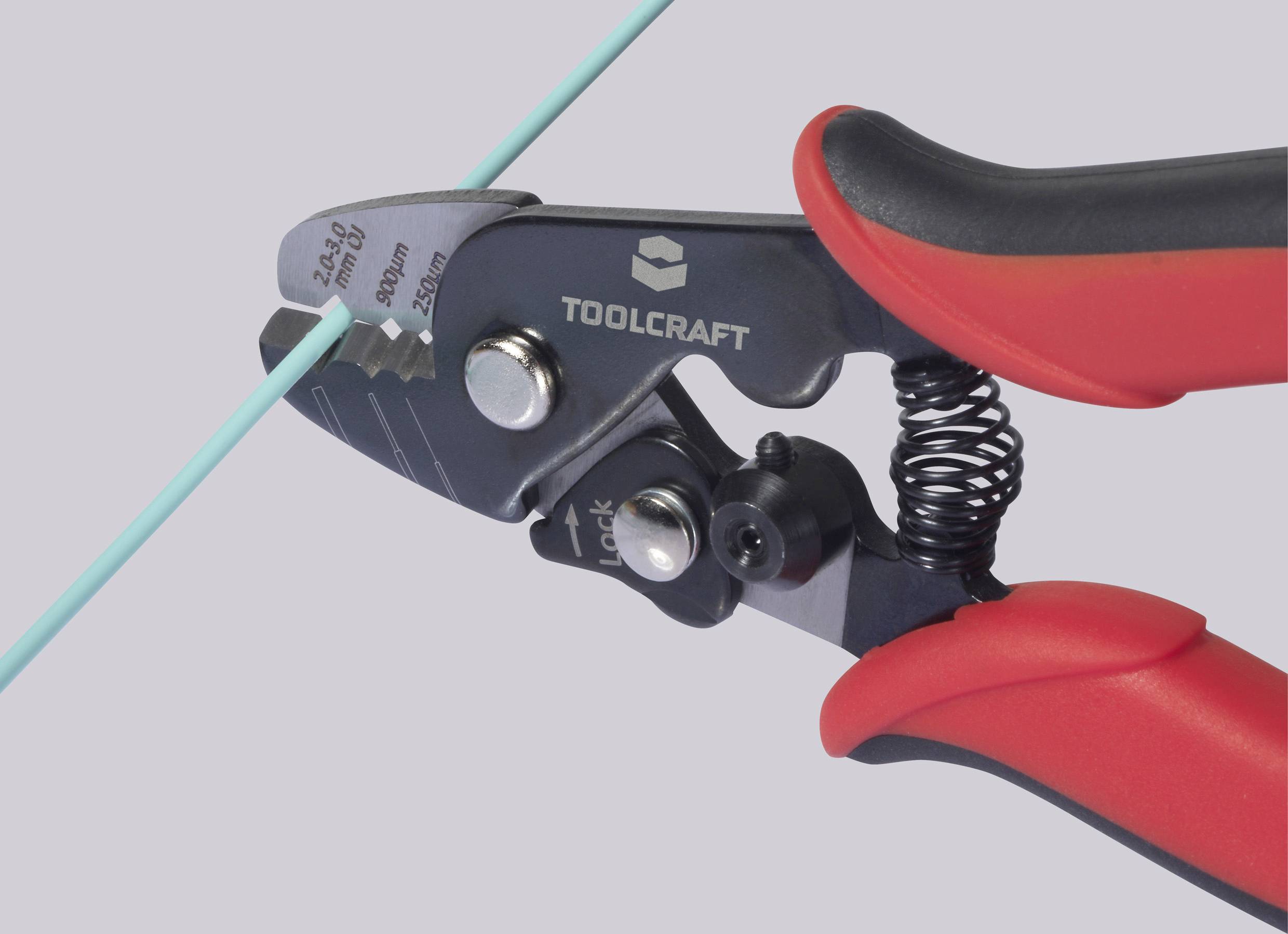 TOOLCRAFT TO-9621810 Glasfaser-Werkzeug Inkl. Kabelschneider, Inkl. Kabelentmanteler 0 bis 25mm