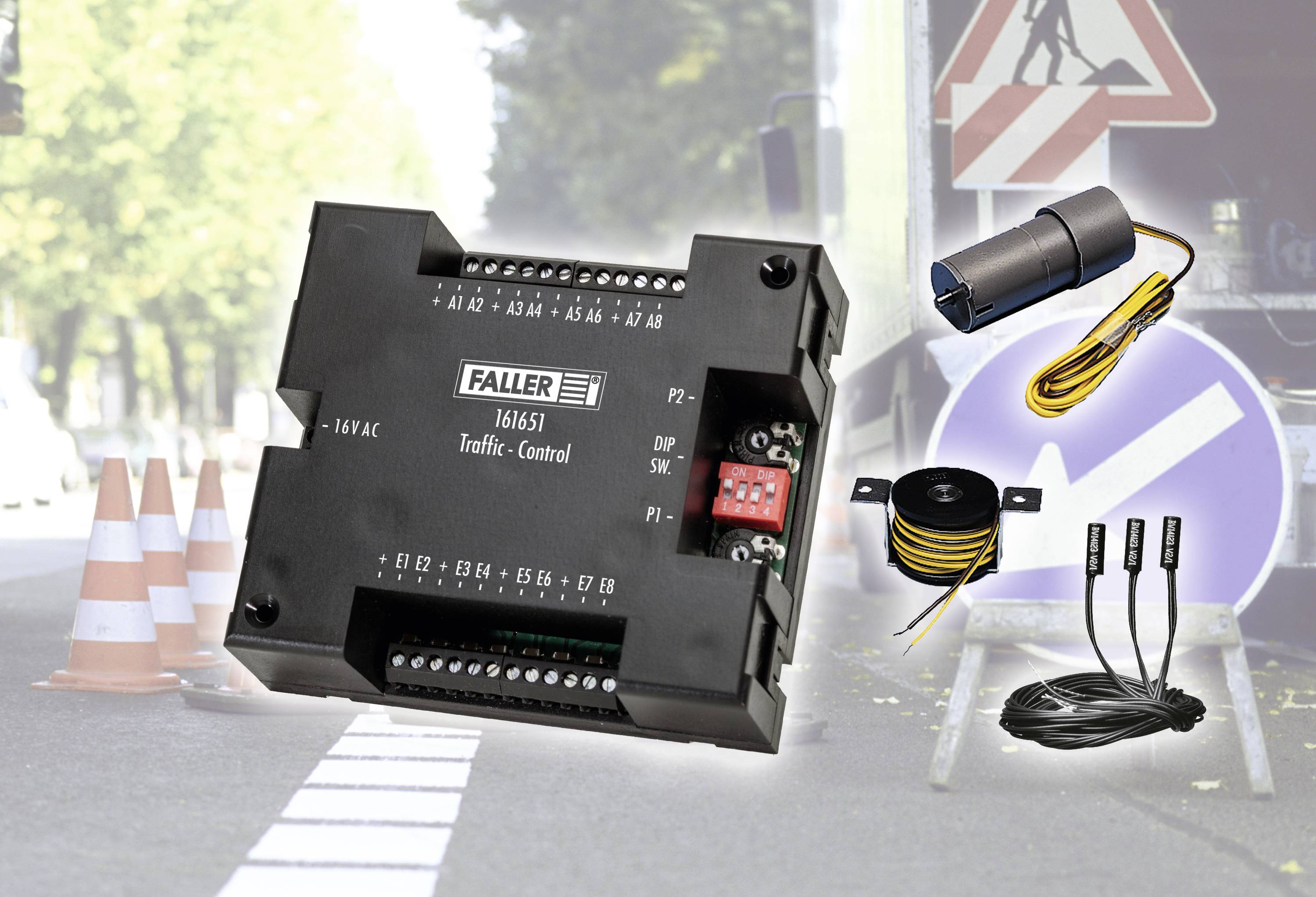 Faller 161622 Basis-Set Komponenten Car System H0, N Start-Set