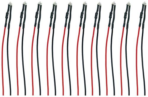 TAMS Elektronik 81-30138-10-C LED mit Anschlussdrähten Blau, Klar 10 St.