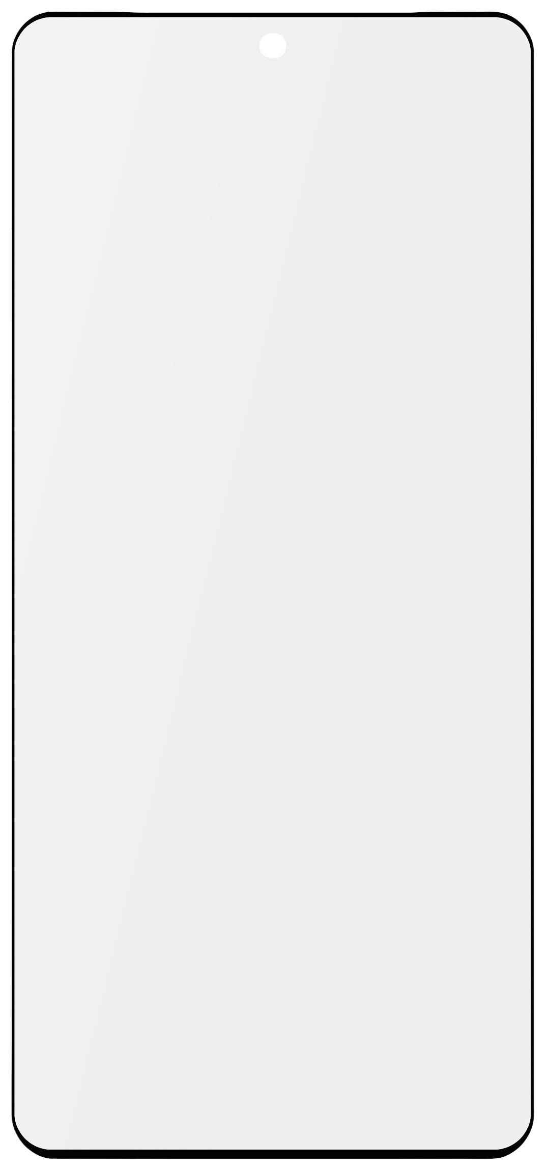 Leeres Smartphone-Display mit minimalistischem Design, umrandet von einem dünnen schwarzen Rahmen.