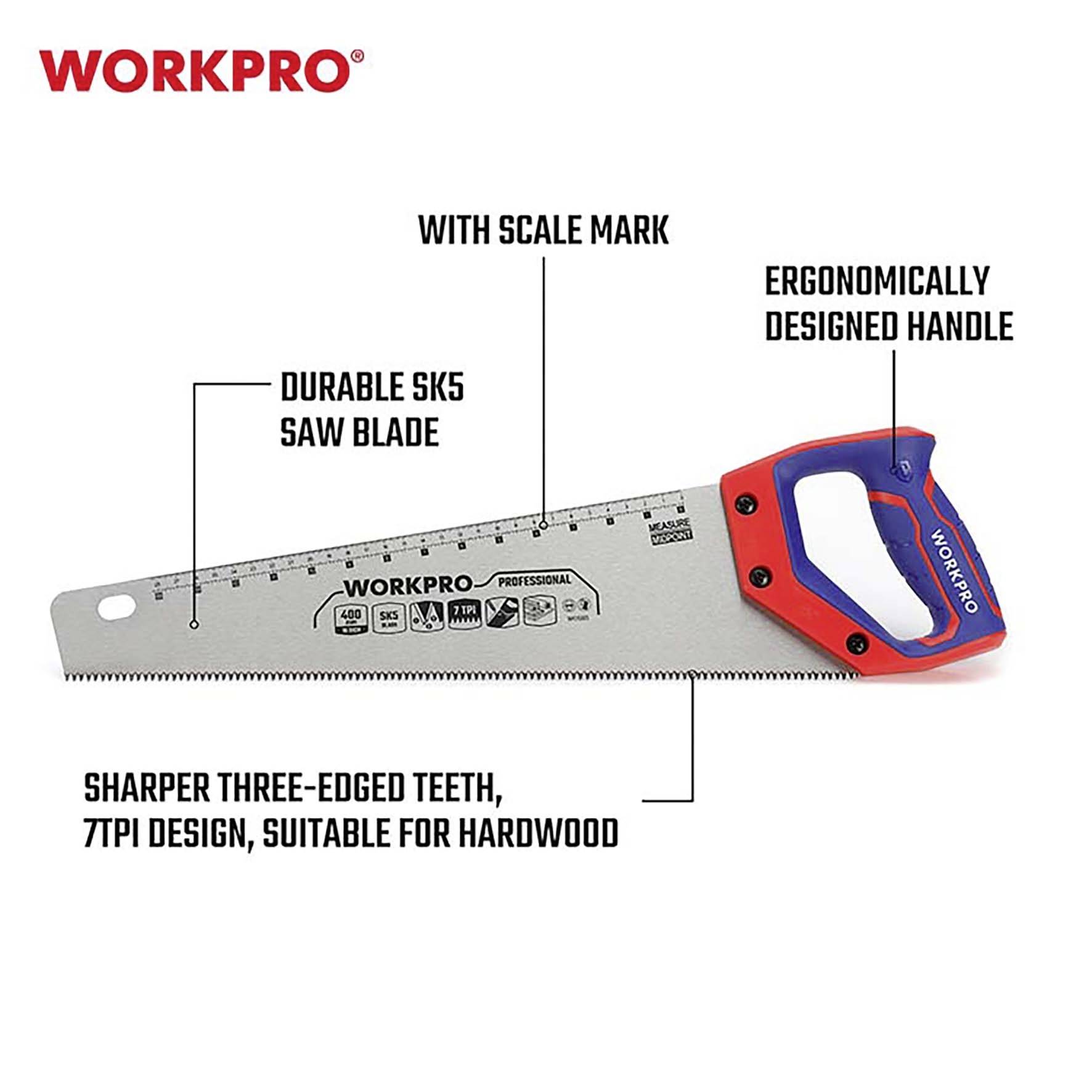 WorkPro WP215005 Fuchsschwanzsäge 400mm